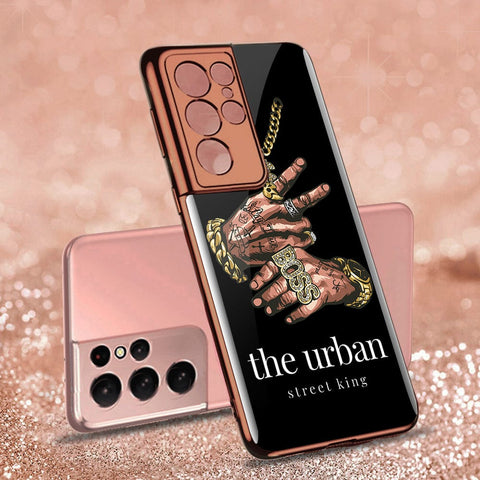 Samsung Galaxy S21 Ultra 5G Cover - Stellar Series - Premium Electroplated Infinity Ultra Shine Glass Soft Silicon Borders Case