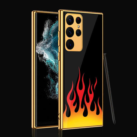 Samsung Galaxy S22 Ultra 5G Cover - Stellar Series - Premium Electroplated Infinity Ultra Shine Glass Soft Silicon Borders Case