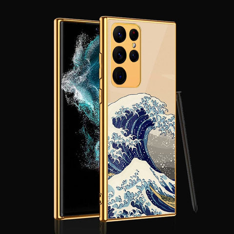 Samsung Galaxy S22 Ultra 5G Cover - Stellar Series - Premium Electroplated Infinity Ultra Shine Glass Soft Silicon Borders Case