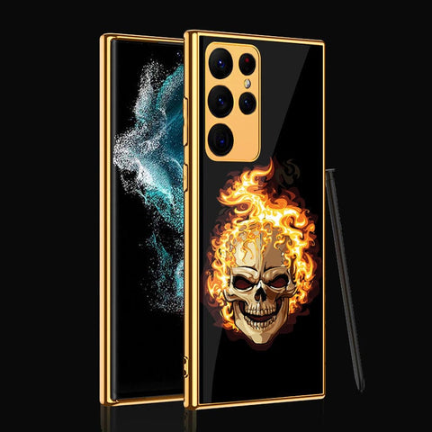 Samsung Galaxy S22 Ultra 5G Cover - Stellar Series - Premium Electroplated Infinity Ultra Shine Glass Soft Silicon Borders Case