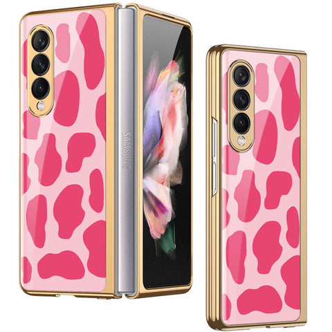 Samsung Galaxy Z Fold 3 5G Cover - Stellar Series - Premium Electroplated Infinity Ultra Shine Glass Soft Silicon Borders Case