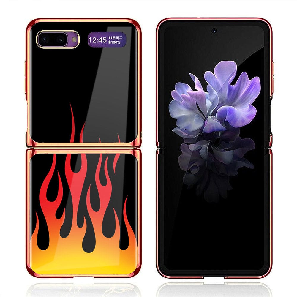 Samsung Galaxy Z Flip Cover - Stellar Series - Premium Electroplated Infinity Ultra Shine Glass Soft Silicon Borders Case