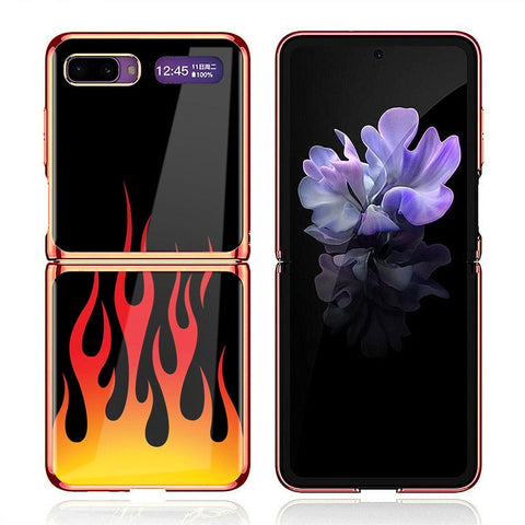 Samsung Galaxy Z Flip Cover - Stellar Series - Premium Electroplated Infinity Ultra Shine Glass Soft Silicon Borders Case