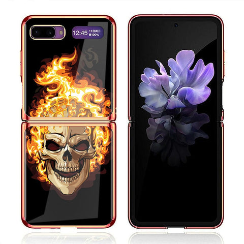 Samsung Galaxy Z Flip Cover - Stellar Series - Premium Electroplated Infinity Ultra Shine Glass Soft Silicon Borders Case