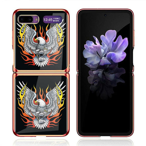 Samsung Galaxy Z Flip Cover - Stellar Series - Premium Electroplated Infinity Ultra Shine Glass Soft Silicon Borders Case