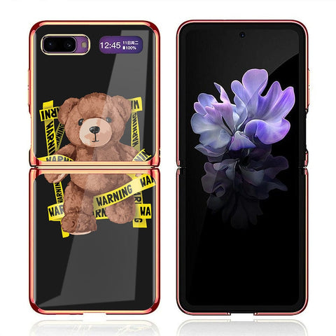 Samsung Galaxy Z Flip Cover - Stellar Series - Premium Electroplated Infinity Ultra Shine Glass Soft Silicon Borders Case