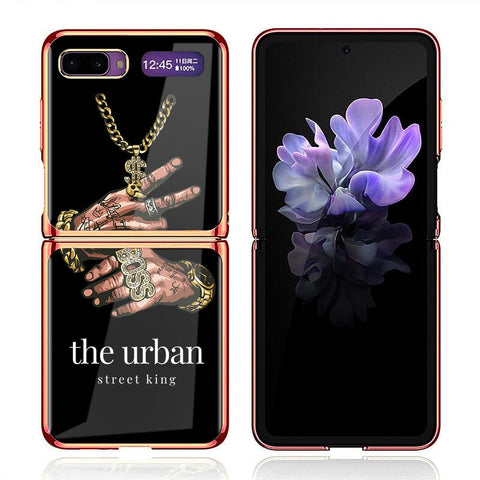 Samsung Galaxy Z Flip Cover - Stellar Series - Premium Electroplated Infinity Ultra Shine Glass Soft Silicon Borders Case