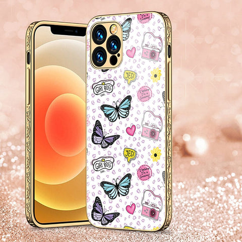 iPhone 11 Pro Cover - Vanilla Dream Series - Premium Electroplated Infinity Ultra Shine Glass Soft Silicon Borders Case
