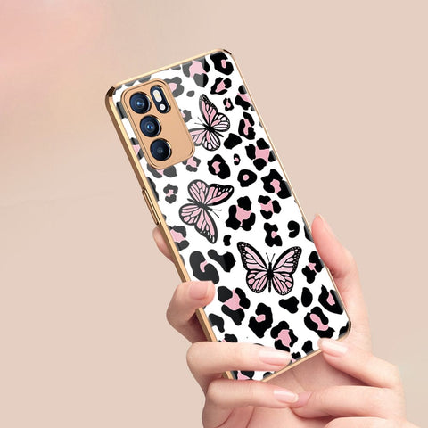 Oppo Reno 6 Pro 5G Cover - Vanilla Dream Series - Premium Electroplated Infinity Ultra Shine Glass Soft Silicon Borders Case
