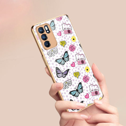 Oppo Reno 6 Pro 5G Cover - Vanilla Dream Series - Premium Electroplated Infinity Ultra Shine Glass Soft Silicon Borders Case