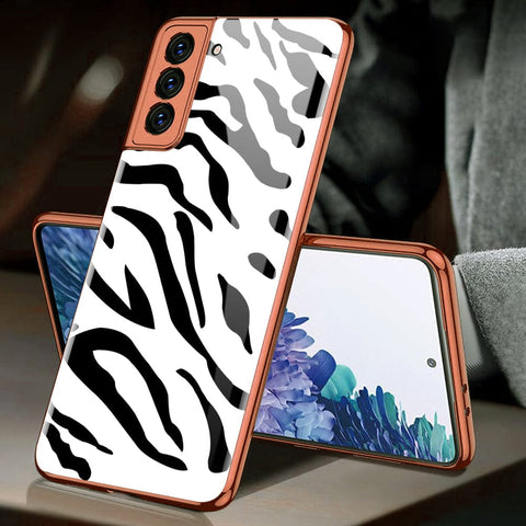 Samsung Galaxy S21 5G Cover - Vanilla Dream Series - Premium Electroplated Infinity Ultra Shine Glass Soft Silicon Borders Case