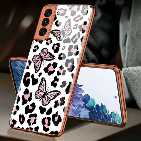 Samsung Galaxy S21 5G Cover - Vanilla Dream Series - Premium Electroplated Infinity Ultra Shine Glass Soft Silicon Borders Case