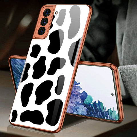Samsung Galaxy S21 Plus 5G Cover - Vanilla Dream Series - Premium Electroplated Infinity Ultra Shine Glass Soft Silicon Borders Case