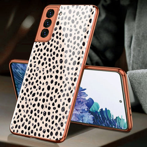 Samsung Galaxy S21 Plus 5G Cover - Vanilla Dream Series - Premium Electroplated Infinity Ultra Shine Glass Soft Silicon Borders Case
