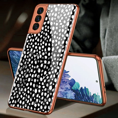 Samsung Galaxy S21 Plus 5G Cover - Vanilla Dream Series - Premium Electroplated Infinity Ultra Shine Glass Soft Silicon Borders Case