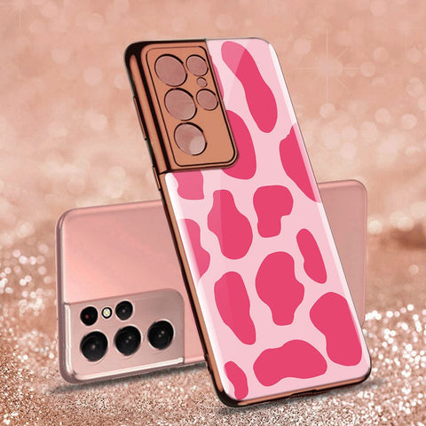 Samsung Galaxy S21 Ultra 5G Cover - Vanilla Dream Series - Premium Electroplated Infinity Ultra Shine Glass Soft Silicon Borders Case