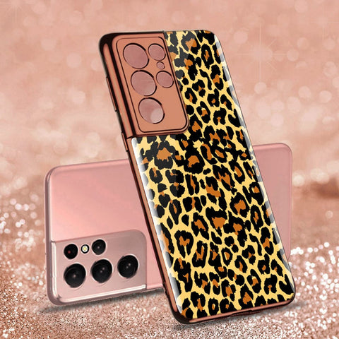 Samsung Galaxy S21 Ultra 5G Cover - Vanilla Dream Series - Premium Electroplated Infinity Ultra Shine Glass Soft Silicon Borders Case