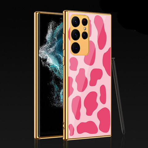 Samsung Galaxy S22 Ultra 5G Cover - Vanilla Dream Series - Premium Electroplated Infinity Ultra Shine Glass Soft Silicon Borders Case