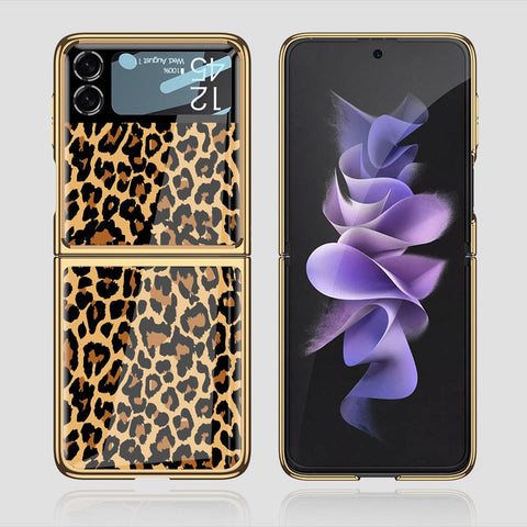 Samsung Galaxy Z Flip 3 5G Cover - Vanilla Dream Series - Premium Electroplated Infinity Ultra Shine Glass Soft Silicon Borders Case