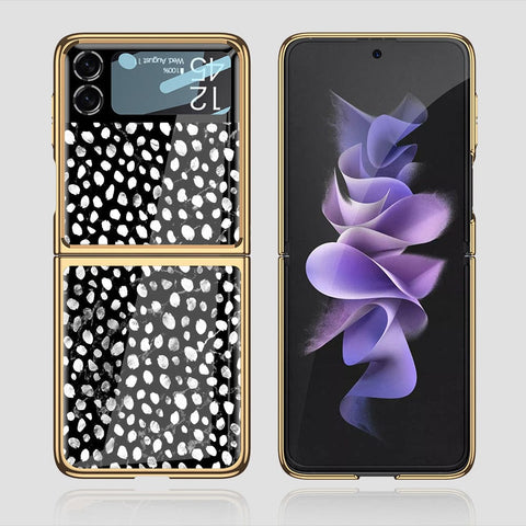 Samsung Galaxy Z Flip 3 5G Cover - Vanilla Dream Series - Premium Electroplated Infinity Ultra Shine Glass Soft Silicon Borders Case
