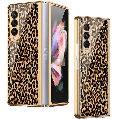 Samsung Galaxy Z Fold 3 5G Cover - Vanilla Dream Series - Premium Electroplated Infinity Ultra Shine Glass Soft Silicon Borders Case