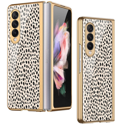 Samsung Galaxy Z Fold 3 5G Cover - Vanilla Dream Series - Premium Electroplated Infinity Ultra Shine Glass Soft Silicon Borders Case