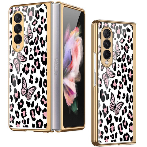 Samsung Galaxy Z Fold 3 5G Cover - Vanilla Dream Series - Premium Electroplated Infinity Ultra Shine Glass Soft Silicon Borders Case