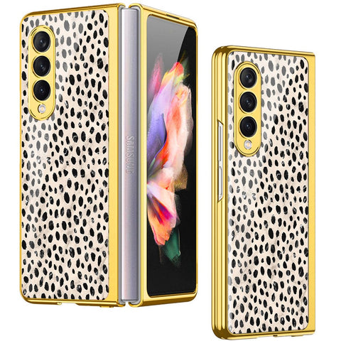 Samsung Galaxy Z Fold 4 5G Cover - Vanilla Dream Series - Premium Electroplated Infinity Ultra Shine Glass Soft Silicon Borders Case
