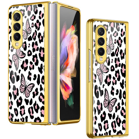 Samsung Galaxy Z Fold 4 5G Cover - Vanilla Dream Series - Premium Electroplated Infinity Ultra Shine Glass Soft Silicon Borders Case