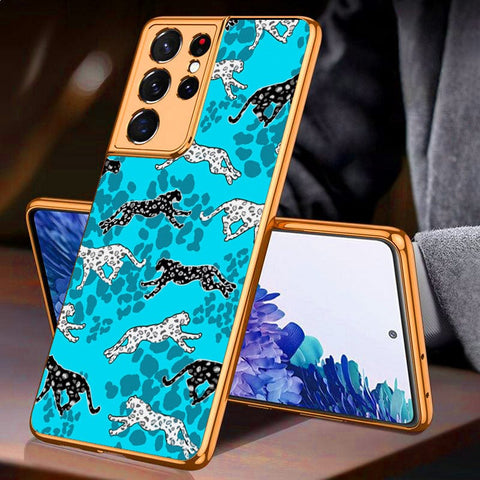 Samsung Galaxy S21 Ultra 5G Cover - Hustle Series - Premium Electroplated Infinity Ultra Shine Glass Soft Silicon Borders Case