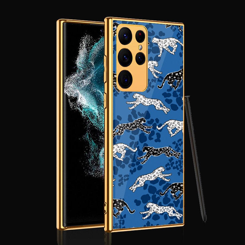 Samsung Galaxy S22 Ultra 5G Cover - Hustle Series - Premium Electroplated Infinity Ultra Shine Glass Soft Silicon Borders Case