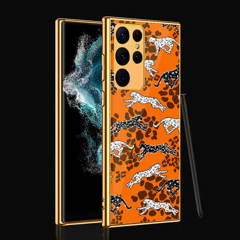 Samsung Galaxy S22 Ultra 5G Cover - Hustle Series - Premium Electroplated Infinity Ultra Shine Glass Soft Silicon Borders Case