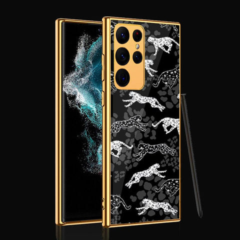 Samsung Galaxy S22 Ultra 5G Cover - Hustle Series - Premium Electroplated Infinity Ultra Shine Glass Soft Silicon Borders Case