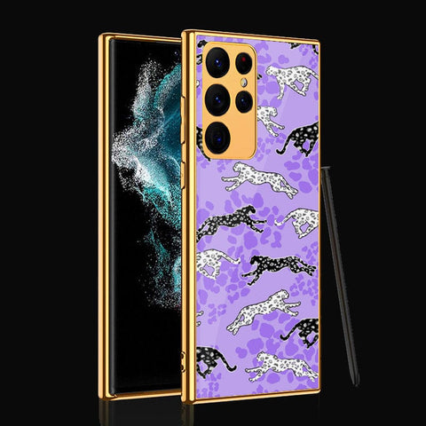 Samsung Galaxy S22 Ultra 5G Cover - Hustle Series - Premium Electroplated Infinity Ultra Shine Glass Soft Silicon Borders Case