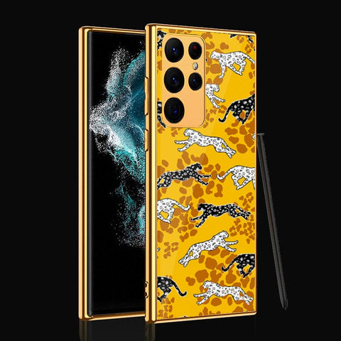 Samsung Galaxy S22 Ultra 5G Cover - Hustle Series - Premium Electroplated Infinity Ultra Shine Glass Soft Silicon Borders Case