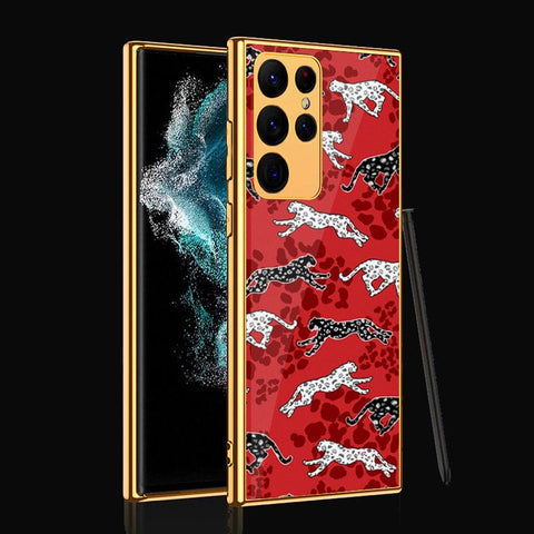 Samsung Galaxy S22 Ultra 5G Cover - Hustle Series - Premium Electroplated Infinity Ultra Shine Glass Soft Silicon Borders Case