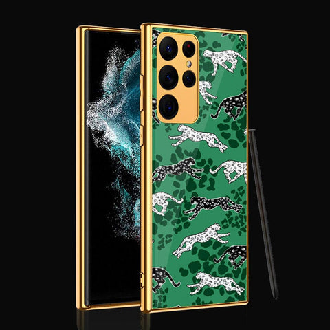 Samsung Galaxy S22 Ultra 5G Cover - Hustle Series - Premium Electroplated Infinity Ultra Shine Glass Soft Silicon Borders Case