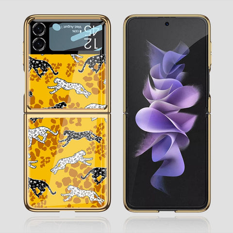 Samsung Galaxy Z Flip 3 5G Cover - Hustle Series - Premium Electroplated Infinity Ultra Shine Glass Soft Silicon Borders Case