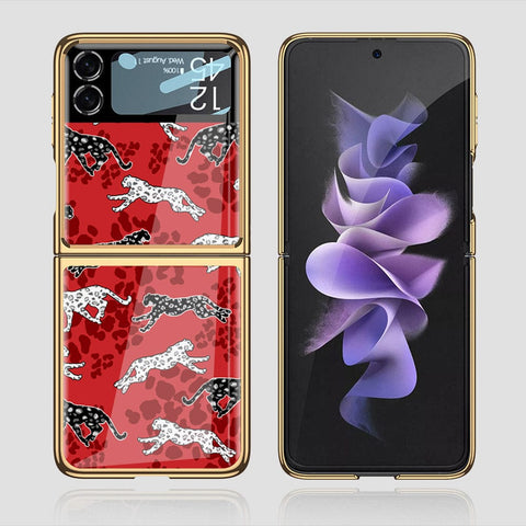 Samsung Galaxy Z Flip 3 5G Cover - Hustle Series - Premium Electroplated Infinity Ultra Shine Glass Soft Silicon Borders Case