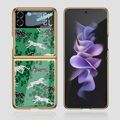 Samsung Galaxy Z Flip 3 5G Cover - Hustle Series - Premium Electroplated Infinity Ultra Shine Glass Soft Silicon Borders Case