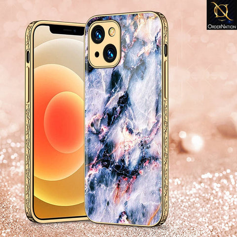iPhone 13 Cover - Colorful Marble Series - HQ Ultra Shine Premium Infinity Glass Soft Silicon Borders Case