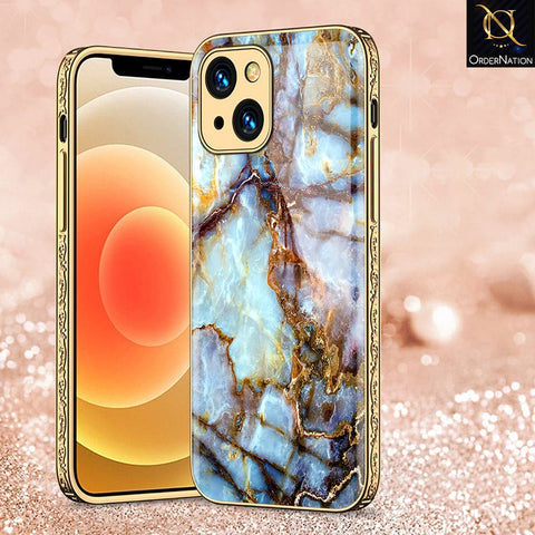 iPhone 13 Cover - Colorful Marble Series - HQ Ultra Shine Premium Infinity Glass Soft Silicon Borders Case