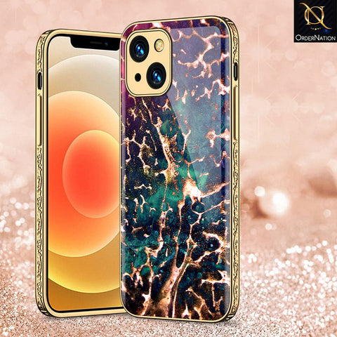 iPhone 13 Cover - Colorful Marble Series - HQ Ultra Shine Premium Infinity Glass Soft Silicon Borders Case