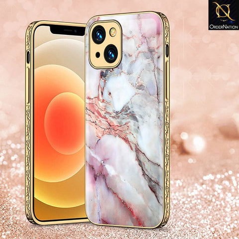 iPhone 13 Cover - Colorful Marble Series - HQ Ultra Shine Premium Infinity Glass Soft Silicon Borders Case