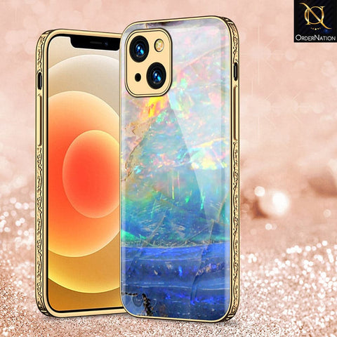 iPhone 13 Cover - Colorful Marble Series - HQ Ultra Shine Premium Infinity Glass Soft Silicon Borders Case