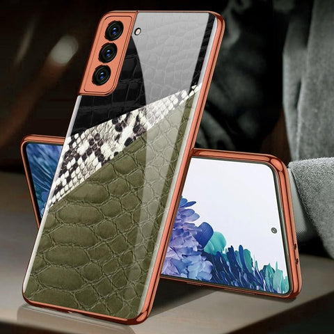 Samsung Galaxy S21 5G Cover - Skin Series - Premium Electroplated Infinity Ultra Shine Glass Soft Silicon Borders Case