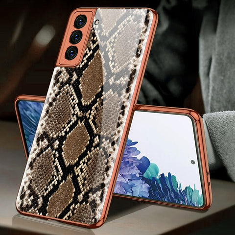 Samsung Galaxy S21 5G Cover - Skin Series - Premium Electroplated Infinity Ultra Shine Glass Soft Silicon Borders Case