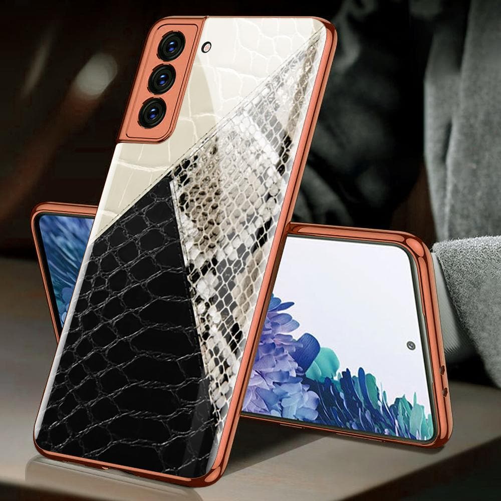 Samsung Galaxy S21 Plus 5G Cover - Skin Series - Premium Electroplated Infinity Ultra Shine Glass Soft Silicon Borders Case