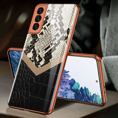Samsung Galaxy S21 Plus 5G Cover - Skin Series - Premium Electroplated Infinity Ultra Shine Glass Soft Silicon Borders Case