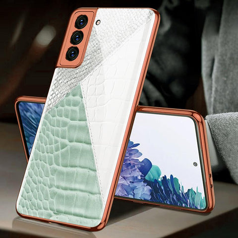 Samsung Galaxy S21 Plus 5G Cover - Skin Series - Premium Electroplated Infinity Ultra Shine Glass Soft Silicon Borders Case